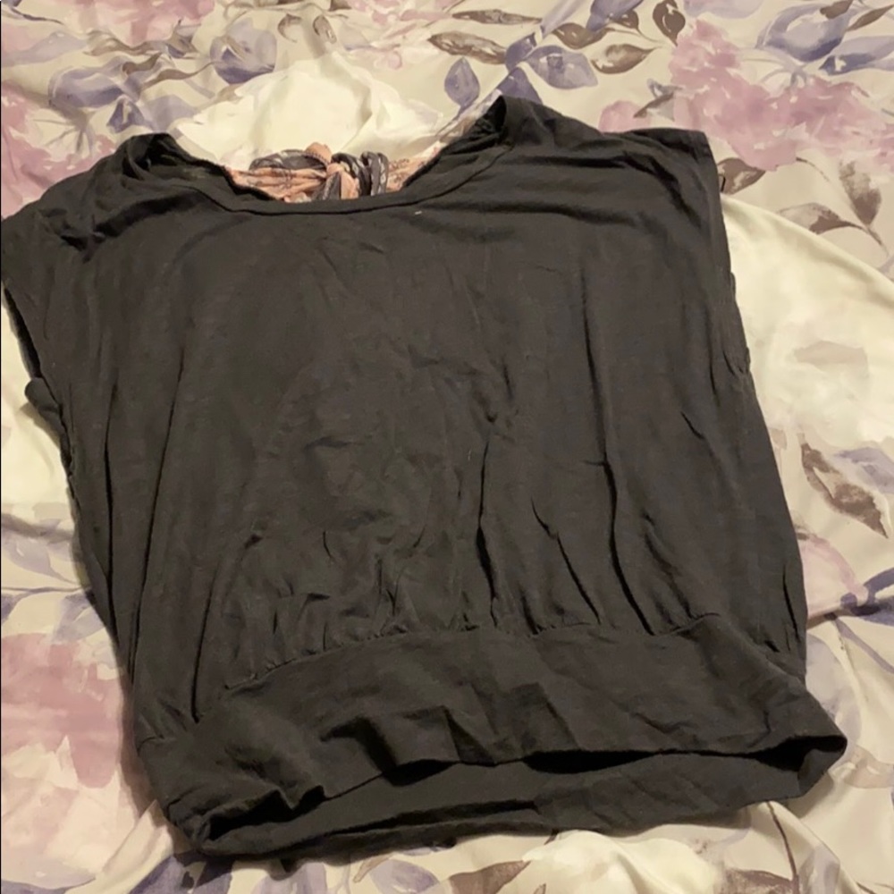 American Eagle dark gray blouse
